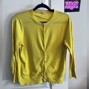 Vintage J. Crew Jackie Cardigan - Yellow